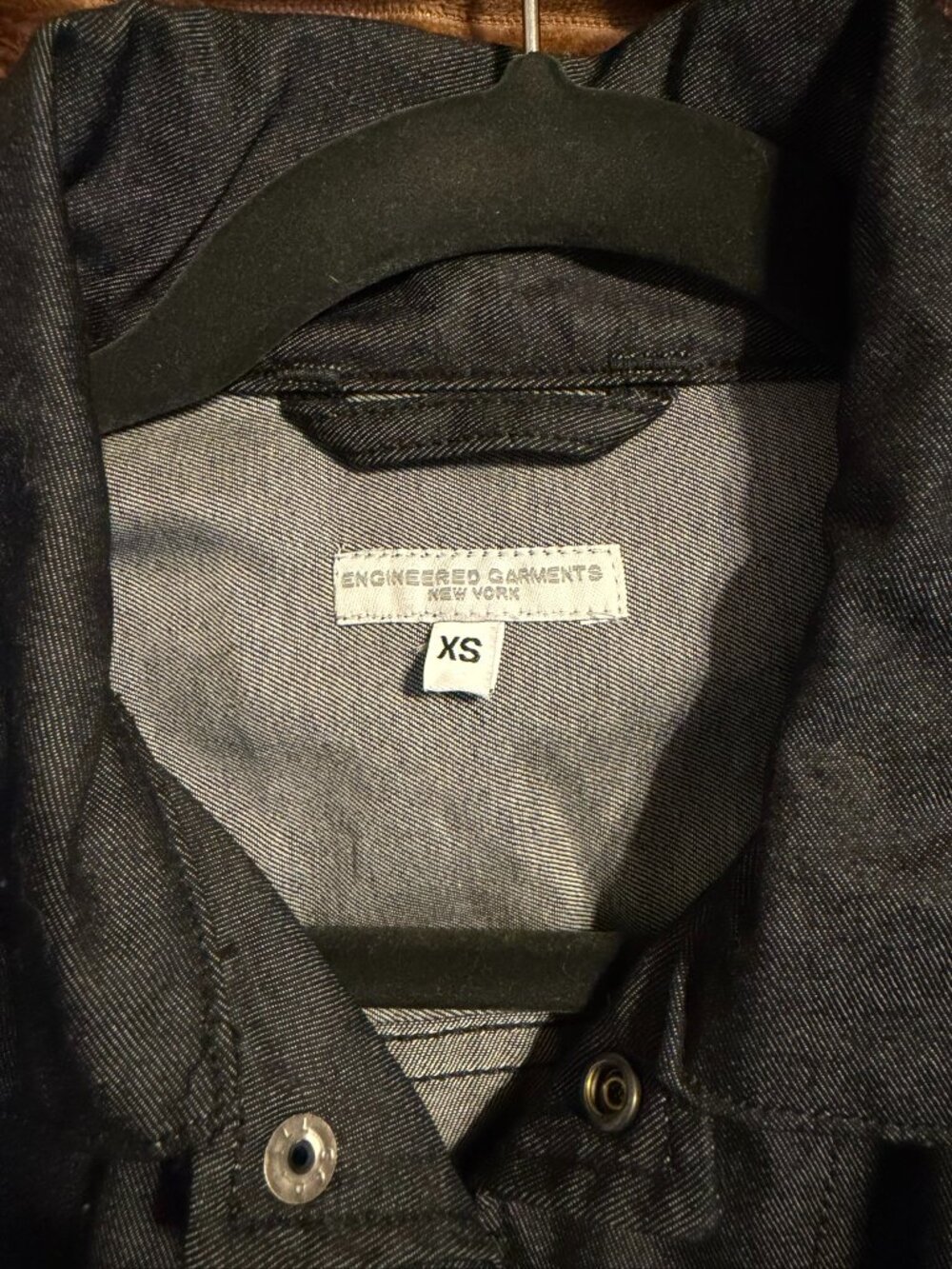 ENGINEERED GARMENTS Type III Trucker Jacket "Black CP Denim" - XS - Picture 4 of 9